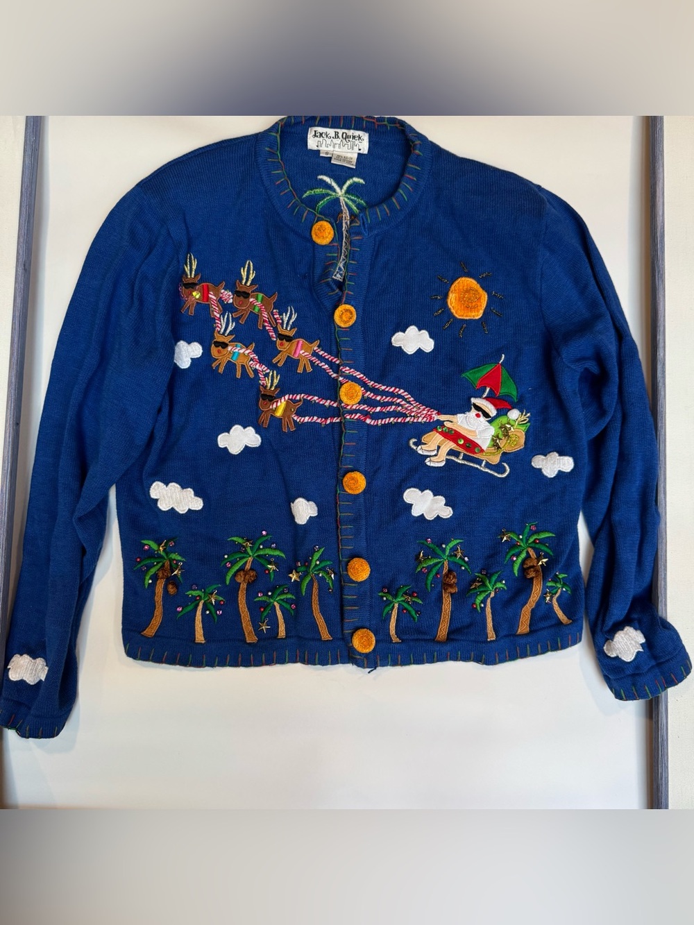 Jack B Quick Vintage Beach Santa Sweater